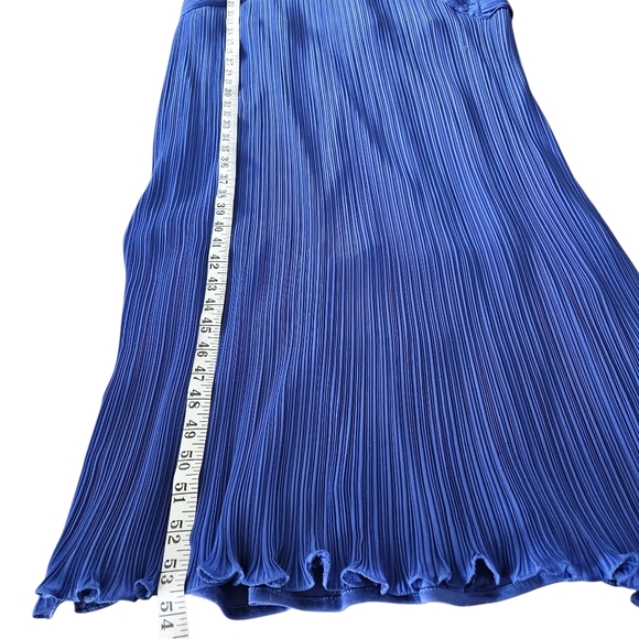 Women's Tadashi Shoji Blue Long Off The Shoulder Bow Evening Gown Dress 16 FLAW - Picture 10 of 12